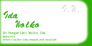 ida wolko business card